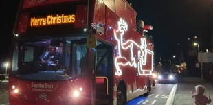 Santa bus to head through Liskeard this evening 