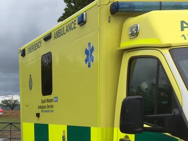 Air ambulance and land ambulance respond to incident near Tavistock