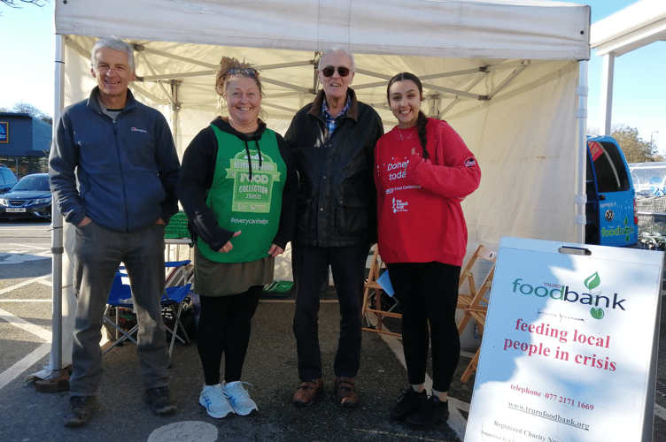 Truro foodbank drive at Tesco