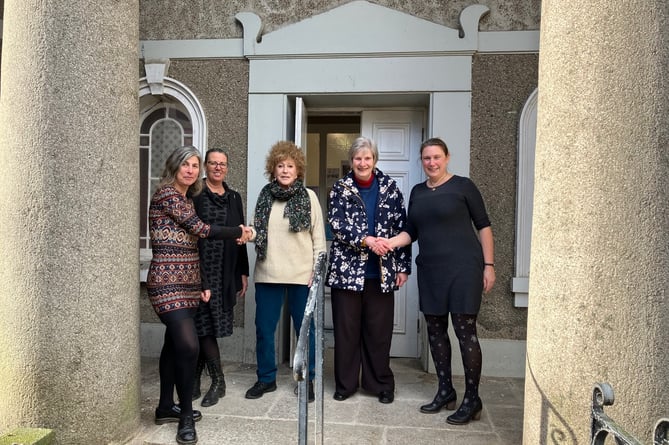 Jane Smith (Create CIC owner/director) Helen Eastham (Create CIC director), Jean Charman (chair Camborne Community Centre Trust), Val Dalley (Camborne Community Centre Trustee/Town Deal chair), Angela Hatherell (Create CIC owner/director) after completing the deal