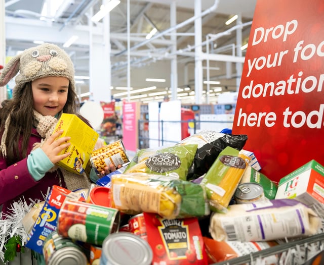 Supermarket’s food collection boost