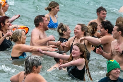 Diving into the new year at Gorran Haven