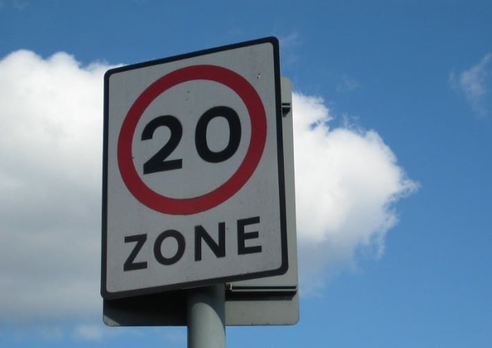 20mph speed limit sign