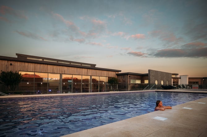 The new heated outdoor pool at Una St Ives at Carbis Bay