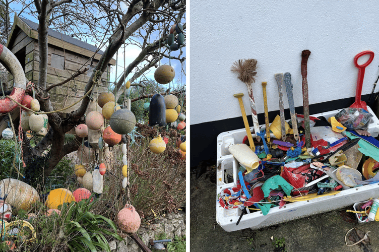 Some of the items Nadine Nicholls has found washed up on beaches 