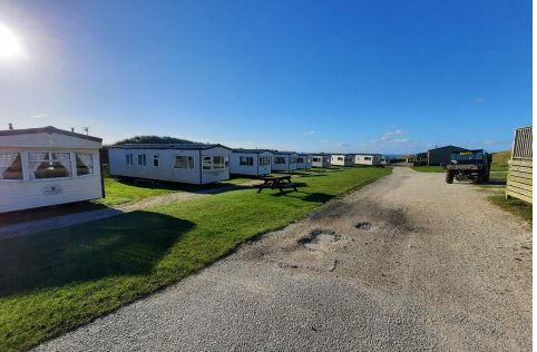 The existing caravans at the golf club 