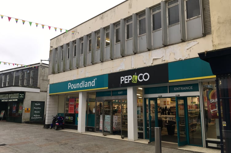 The Poundland building in Fore Street