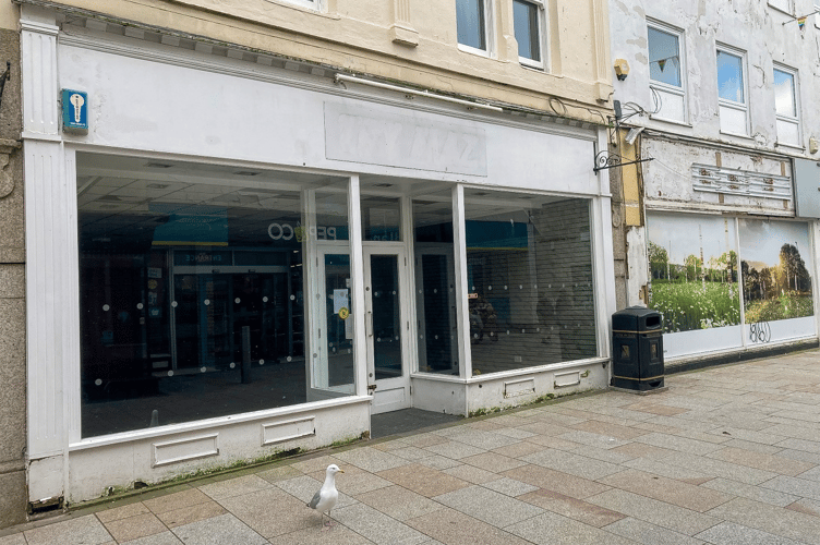 Part of St Austell town centre today