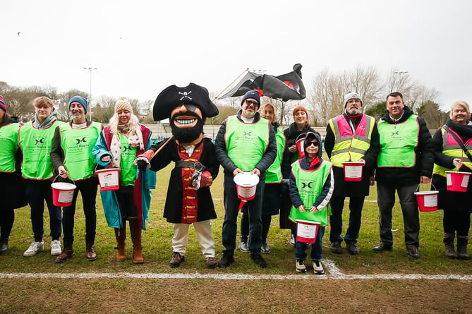 The collection at the Cornish Pirates’ game with Caldy