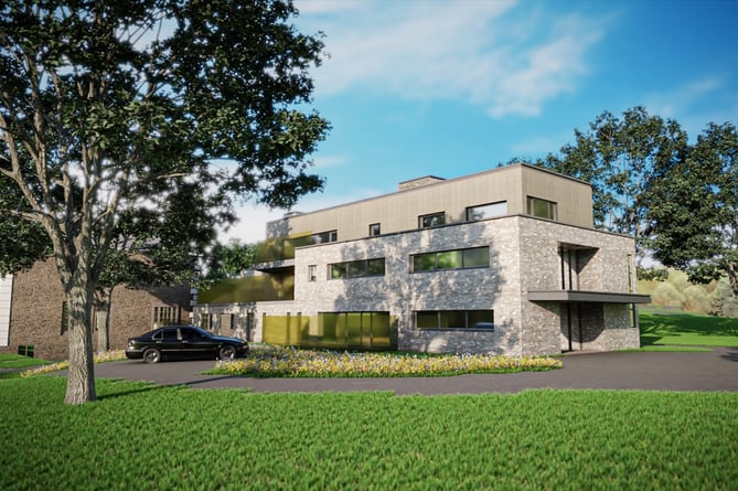 Artist's impression of the proposed new care home and other developments on the site of the former Trengweath Hospital in Redruth