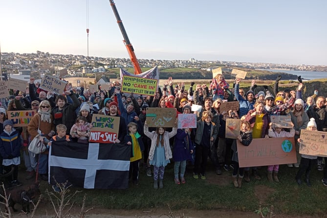 Whipsiderry cliff building protesters last week