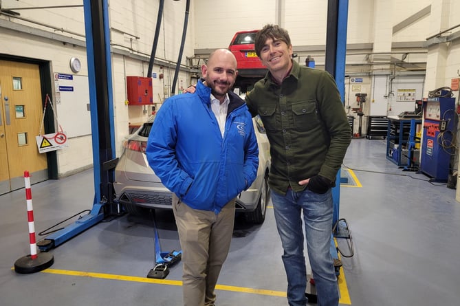 Simon Reeve visiting Cornwall College Camborne