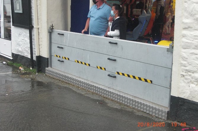 Flood defences used in Looe