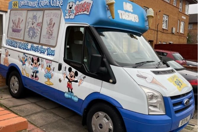 The ice cream van that Grzegorz Jurkiewicz has been granted a street trading licence to operate from Cliff Road 