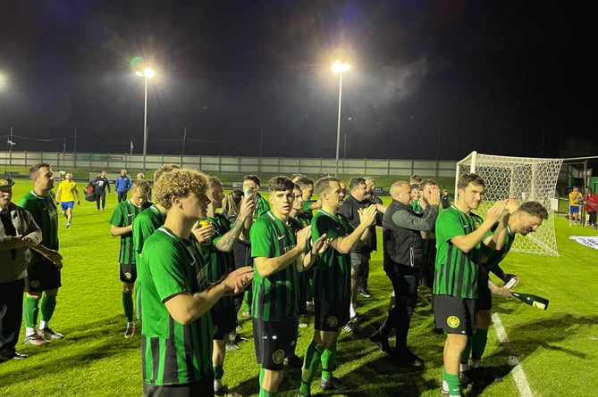 St Blazey players celebrate