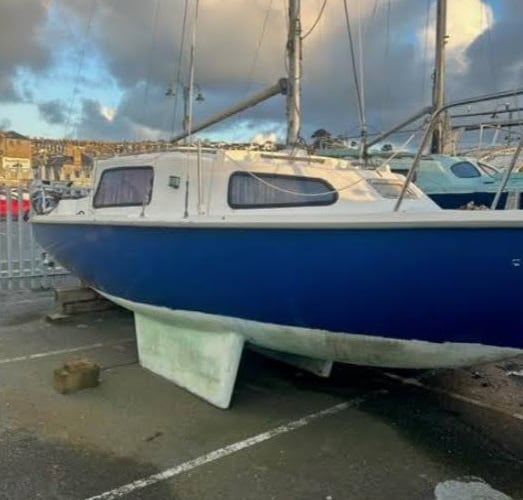 One of the boats abandoned in Penzance Harbour that Cornwall Council is now selling off