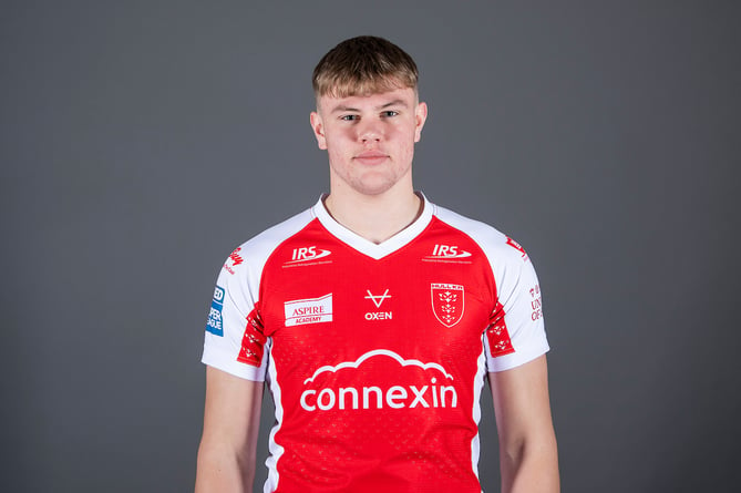 Picture by Allan McKenzie/SWpix.com - 10/01/2023 - Rugby League - Betfred Super League - Hull KR Media Day 2023 - Sewell Group Craven Park, Hull, England - Leo Tennison.