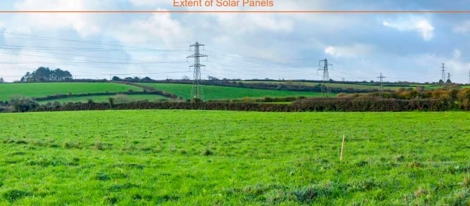 Land on which the 200-acre solar farm would be constructed