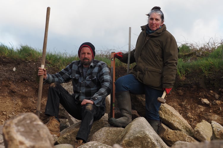 EMBARGOED UNTIL 00.01 THURS MAY 11

Andrew Cockshaw, (left) Chair of the Guild of Cornish Hedges craftswoman and Trustee of CREST (Cornwall Ruaral Education & Skills Trust) with Helen Bowkett, Guild craftswoman and fellow Trustee of CREST. . See SWNS story SWLNcraft. Dozens of ancient crafts and skills including plume-making and straw hat-making face extinction in the UK, a new report has found. Rising energy prices, inflation and the aftermath of the Covid pandemic has seen a big increase in the number of traditional crafts that are now threatened. Cornish hedging, wooden boat building and fair art are among 146 crafts named in this year's 'Red List of Endangered Crafts.' The list  - compiled by the Heritage Crafts  - includes 17 news crafts added including silk ribbon making and chain making since the last report in 2021.
