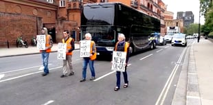 Cornish eco-activists blocked England cricket team’s coach 