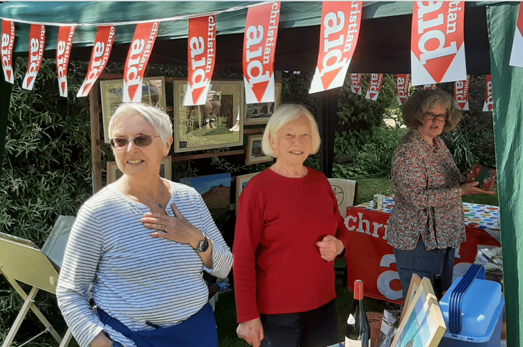 The coffee morning hosted by Sue and Barry Pettit and Jenny Kewee as part of Christian Aid Week 2023