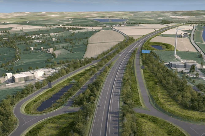 An artist’s impression of how the new Chiverton junction will look once completed