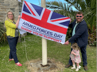 Flag raised in Newquay to show the town's support for Armed Forces Day