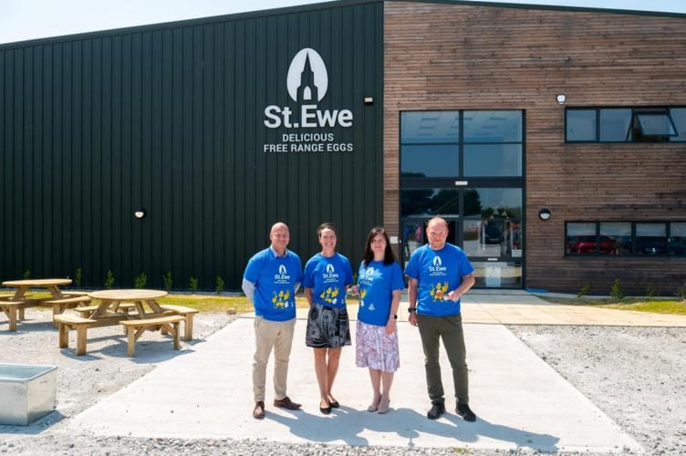 St Ewe Free Range Egg’s MD Martin Glinsk, CEO Bex Tonks, marketing director Kate Brown and production planner Iain Wilton