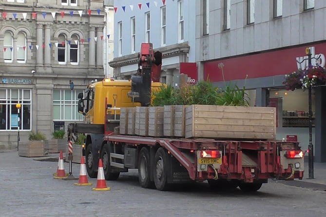 The removal of the planters 