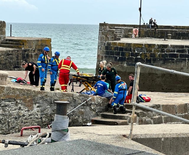 Person injured while tombstoning in Charlestown harbour