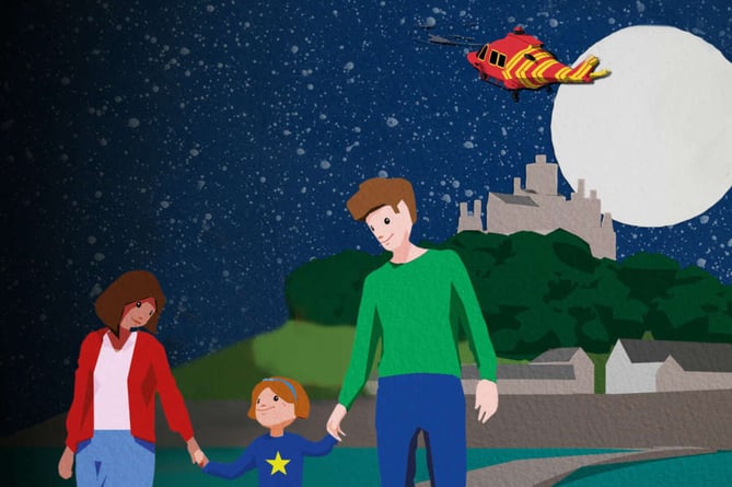 A still from the Cornwall Air Ambulance Help Holly animation
