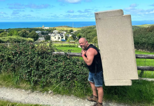 Lee Adams plans to tackle Brown Willy on Bodmin Moor with a sofa strapped to his back this September