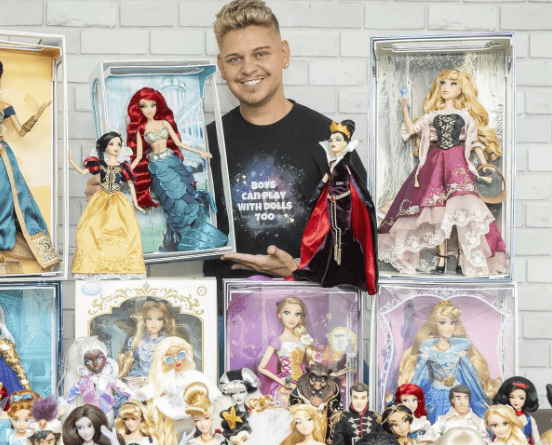 Duane AJ with some of his dolls (Picture: SWNS)