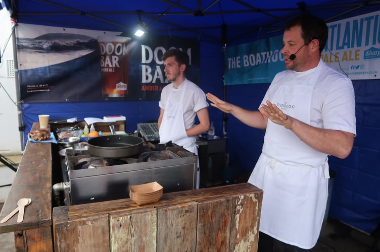 Cooking demonstrations at the Newquay Harbour Festival               