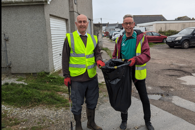 Paul White at the clean-up