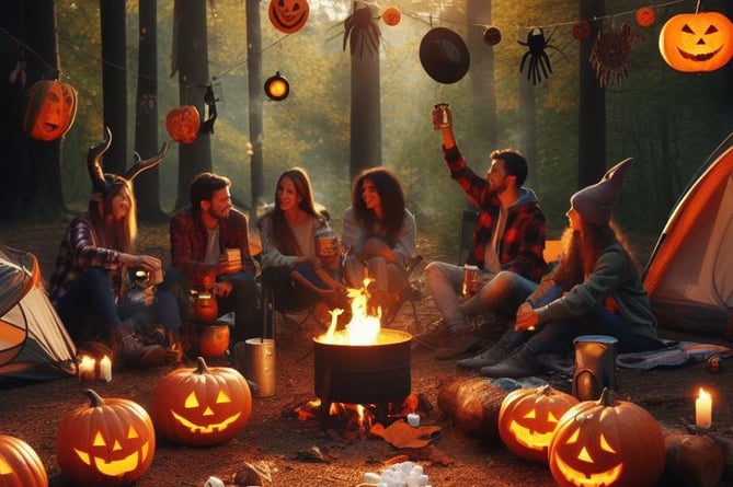 Halloween camping