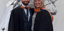 Mother and son share graduation ceremony