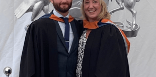 Mother and son share graduation ceremony