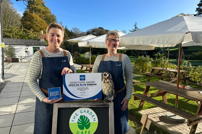 The Garden Cafe owners Karen and Louise with the Good Food Award