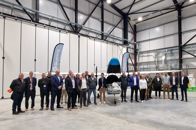 Open Skies Cornwall Consortia - Members with the Pyker Pelican Cargo drone