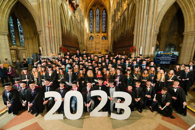 The graduation ceremony at Truro Cathedral