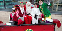 Santa has been touring the streets of Newquay to bring festive cheer