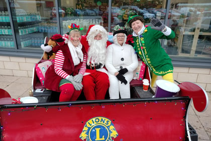 Santa has been touring the streets of Newquay to bring festive cheer