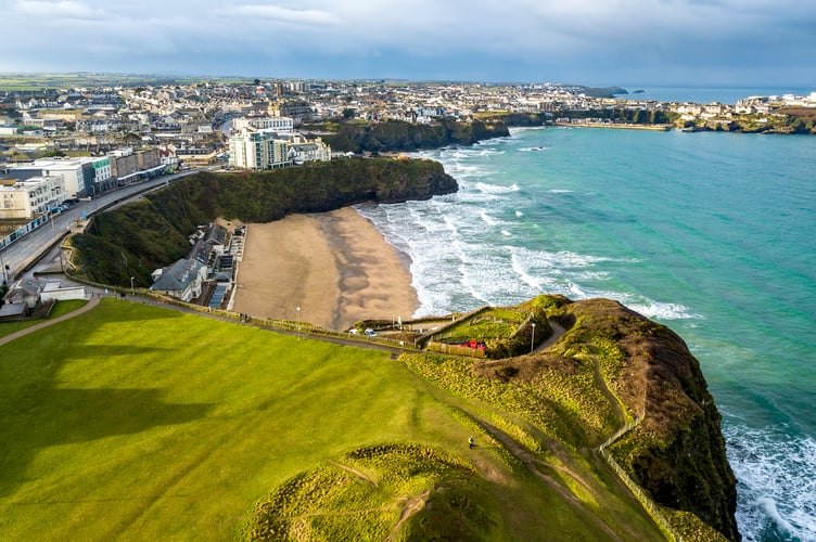 Newquay coastline landscape