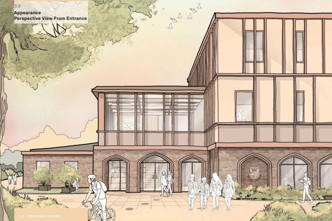The proposed new centre at Truro School Tate+Co Architects