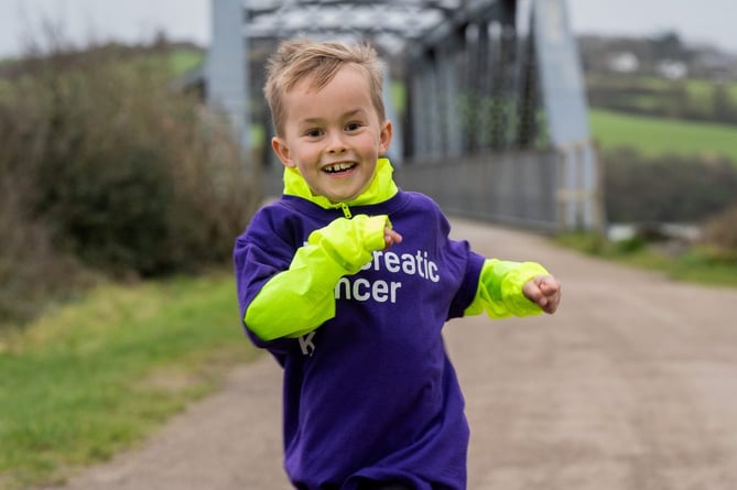 Oliver Connon who has been running all January to raise money for Pancreatic Cancer UK (Picture: SWNS)