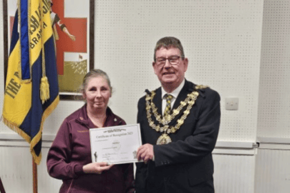 Recognition for forces veteran after work many years of raising money