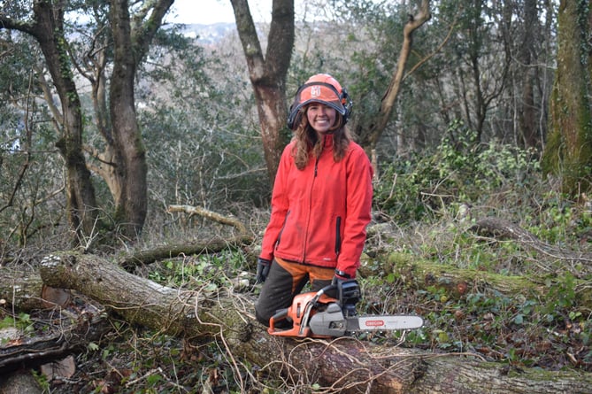 Grace Finnie, a woodland consultant at Working Woodlands Cornwall