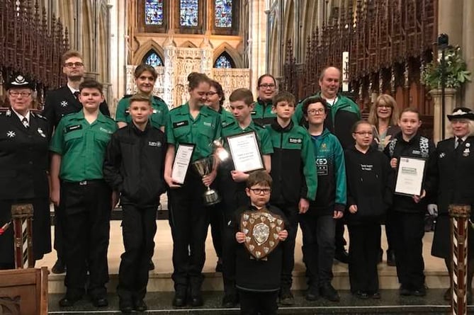 St Austell St John Ambulance at the ceremony at Truro Cathedral