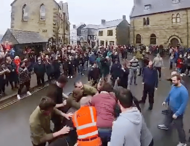 Hundreds gather for traditional Shrove Tuesday Hurling match